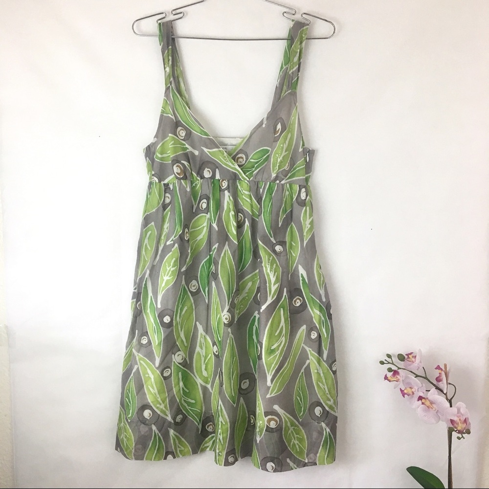 Vince leaf print light sundress